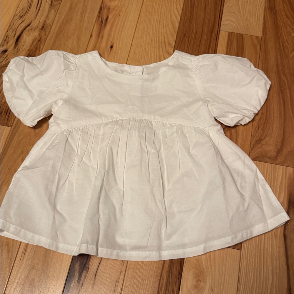 Janie and Jack Elegant White Top, sz 3